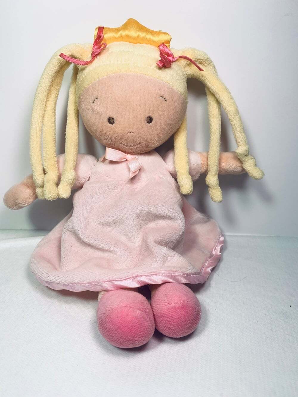 North American Bear Co Little Princess Lovey Lovie Plush Soft Pink Doll